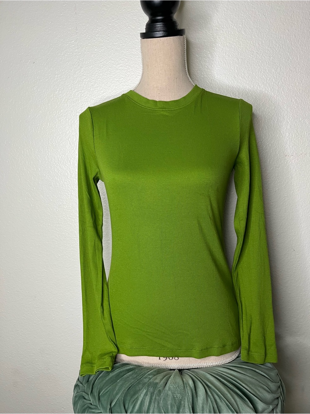 a new day Bright Green Long Sleeve Crewneck Top